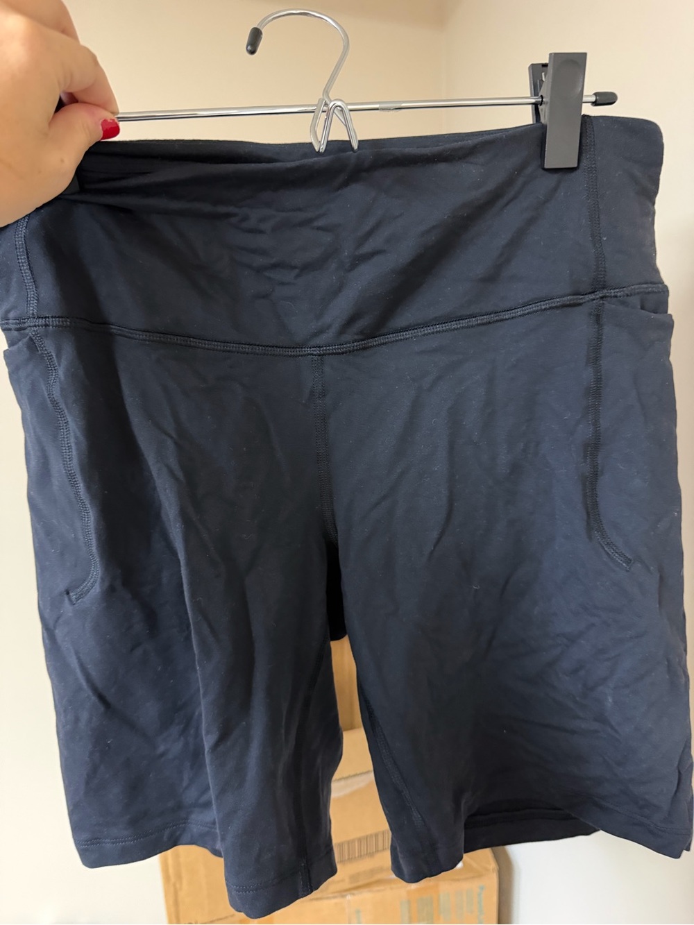 Under Armour Black High-Rise Bike Shorts Size L like new
